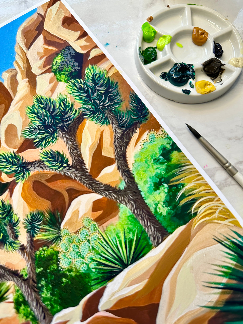 "Yucca Brevifolia" Hand-Embellished Prints