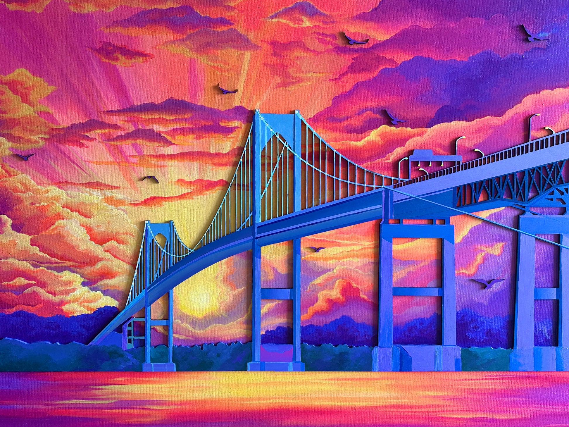 "Newport Bridge" Original Painting