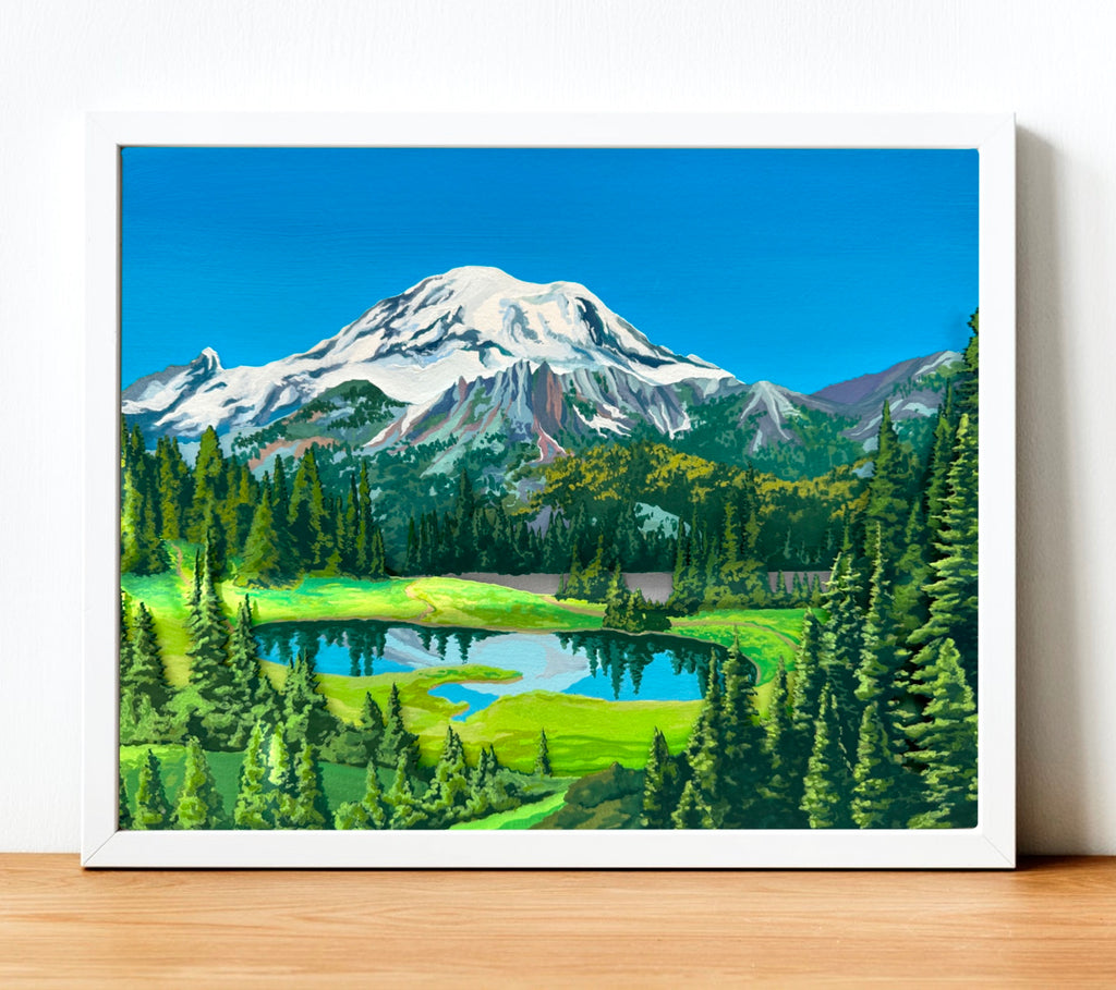 Mount Rainier (#2) National Park 3D Painting Print