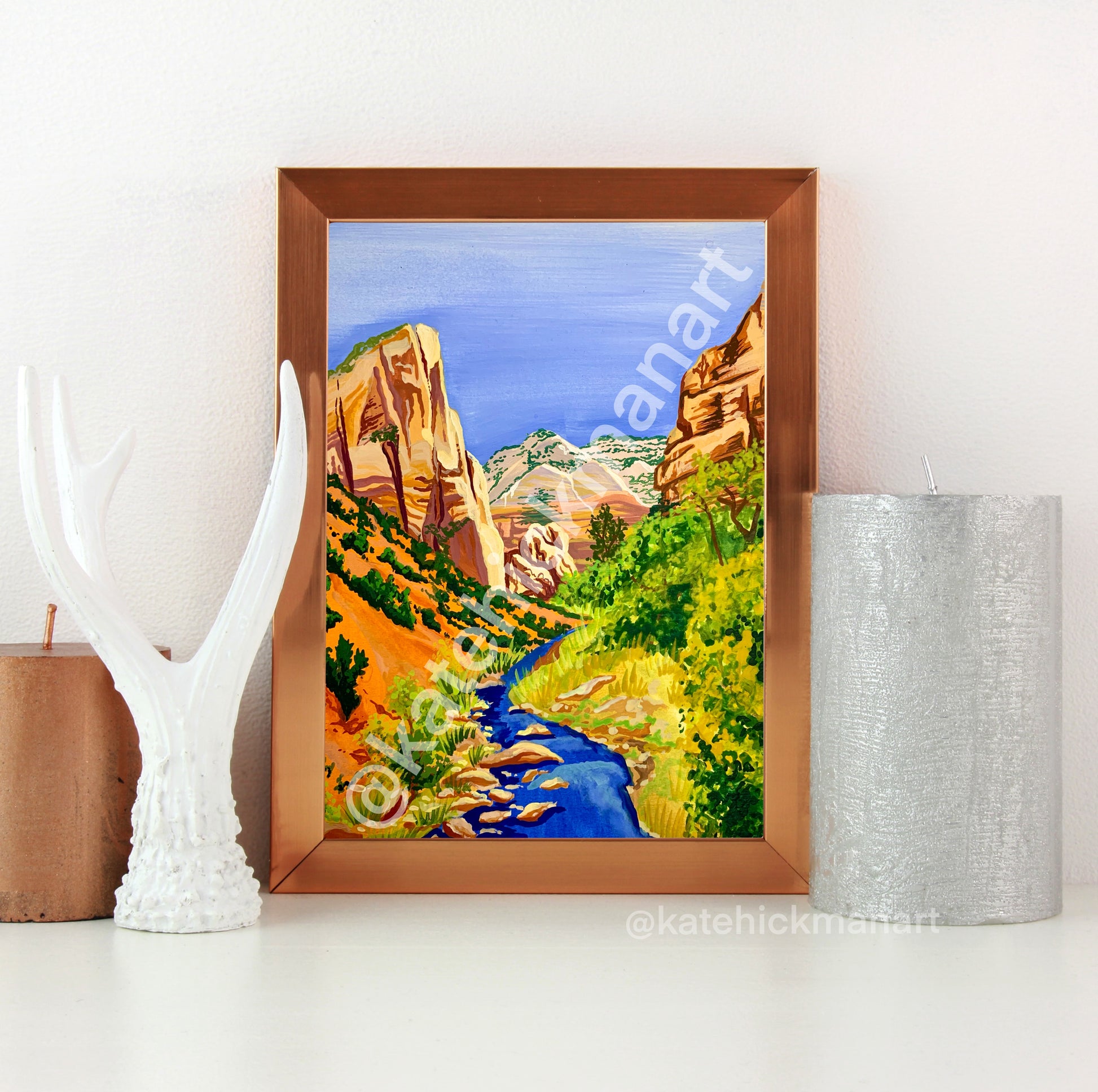 Zion River Valley National Park Print