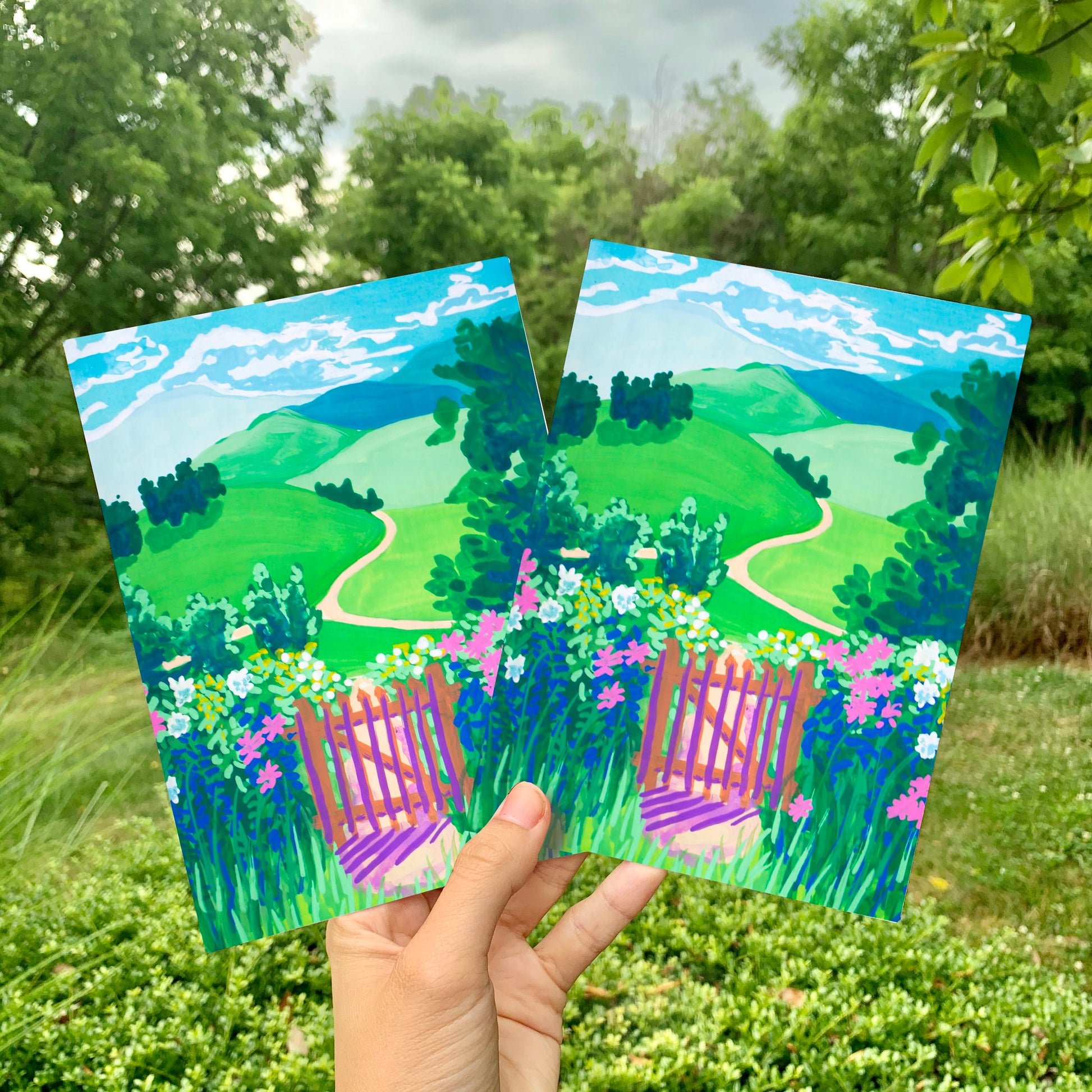 Cottage Garden Landscape Print